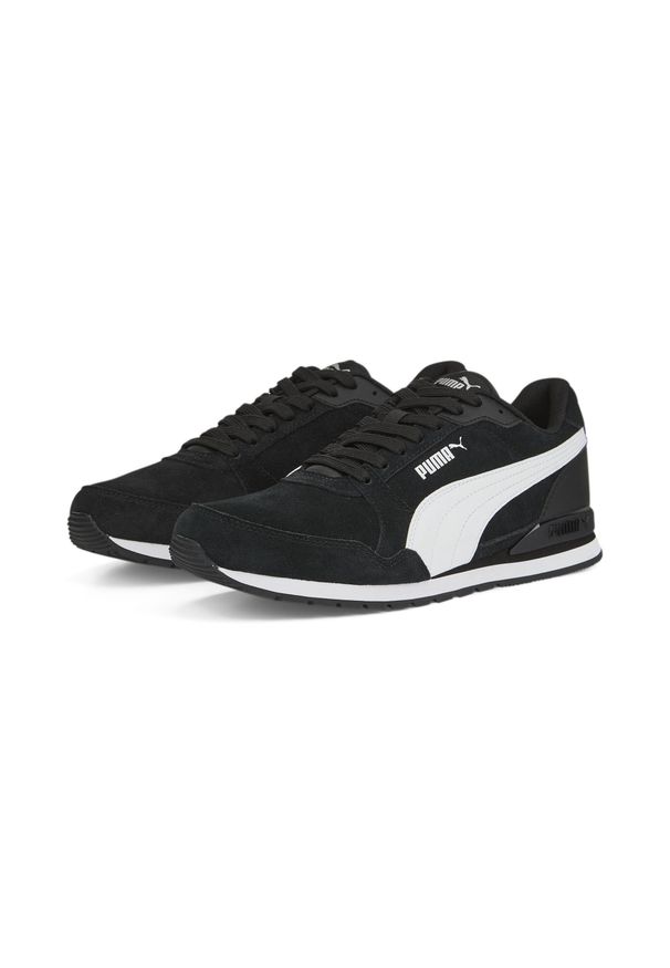 Buty do chodzenia Męskie Puma ST RUNNER V3 LEATHER. Kolor: czarny, biały, wielokolorowy. Sport: turystyka piesza