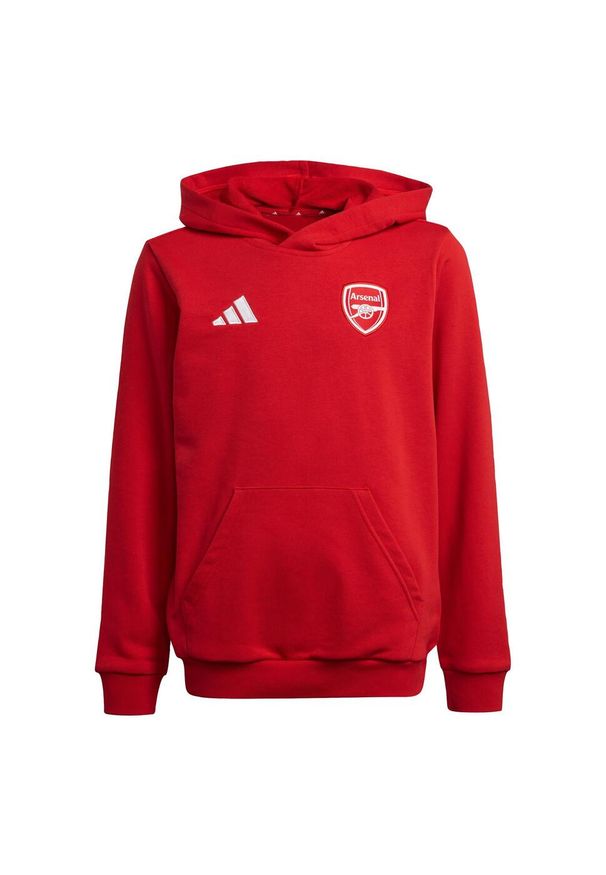 Adidas - Bluza z kapturem Arsenal Kids. Typ kołnierza: kaptur. Kolor: czerwony