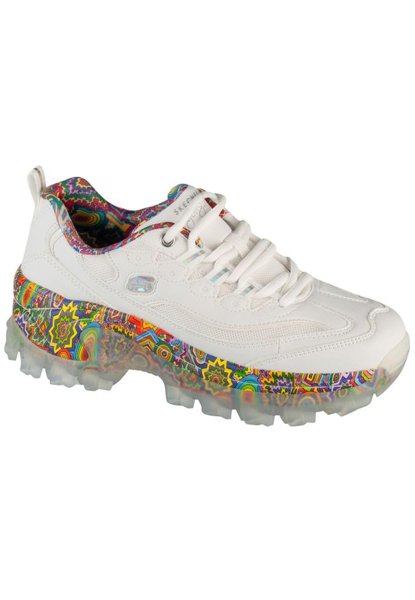 skechers - Buty sportowe Sneakersy damskie, Jen Stark: Hi-Ryze - Deco Drip. Kolor: biały. Sport: turystyka piesza