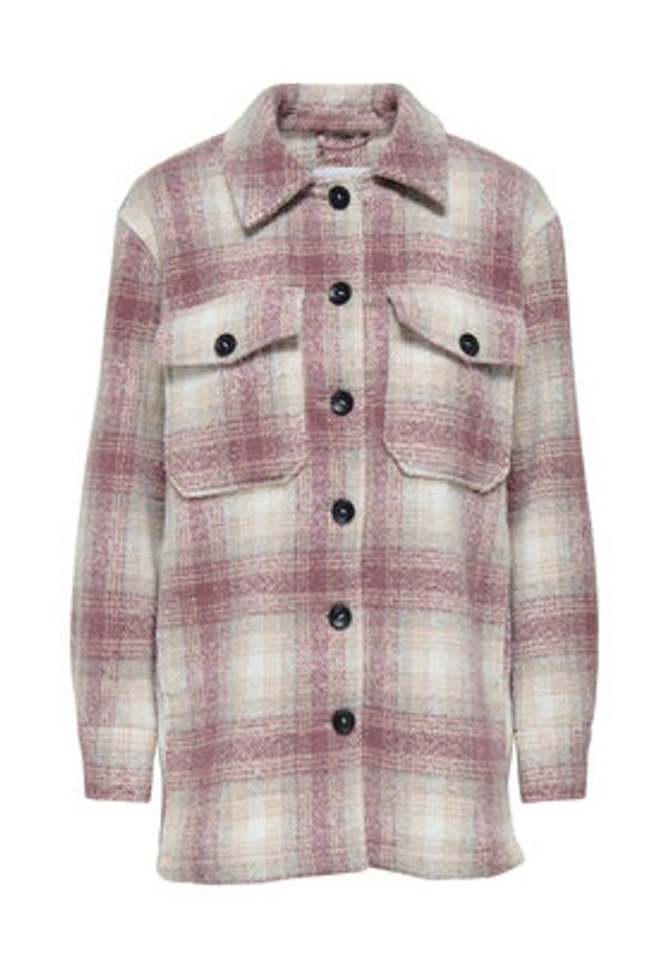only - ONLY Kurtka przejściowa Catja 15360171 Różowy Loose Fit. Kolor: różowy. Materiał: syntetyk