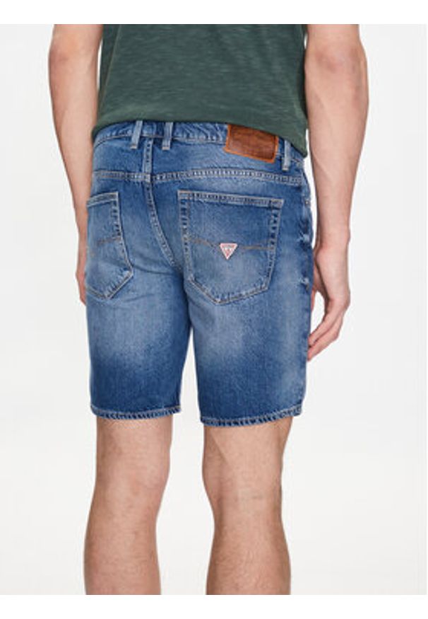 Guess Szorty jeansowe Rodeo M3GD27 D4T9G Granatowy Regular Fit. Kolor: niebieski. Materiał: bawełna, lyocell