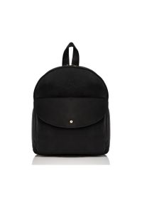 PAOLO PERUZZI - Zestaw damski czarny ZUP-24-BL plecak i portfel skórzany. Kolor: czarny. Materiał: skóra #1