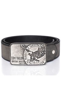 Tom Tailor - TOM TAILOR PASEK SKÓRZANY SOPO-TT435 40 mm Ledergürtel RO2251 0790. Materiał: skóra. Wzór: paski. Styl: klasyczny, elegancki, rockowy #8