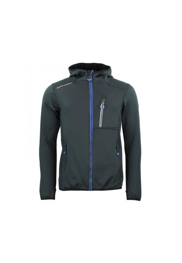 PEAK MOUNTAIN - Kurtka polarshell Peak Mountain. Kolor: niebieski, wielokolorowy, czarny. Sport: turystyka piesza