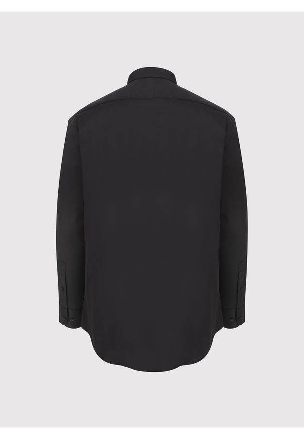 Pako Lorente - PAKO LORENTE - Czarna koszula męska z długim rękawem. Kolor: czarny. Materiał: bawełna, elastan. Długość rękawa: długi rękaw. Długość: długie