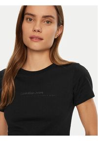 Calvin Klein Jeans T-Shirt Institutional Graphic J20J224990 Czarny Slim Fit. Kolor: czarny. Materiał: bawełna #4