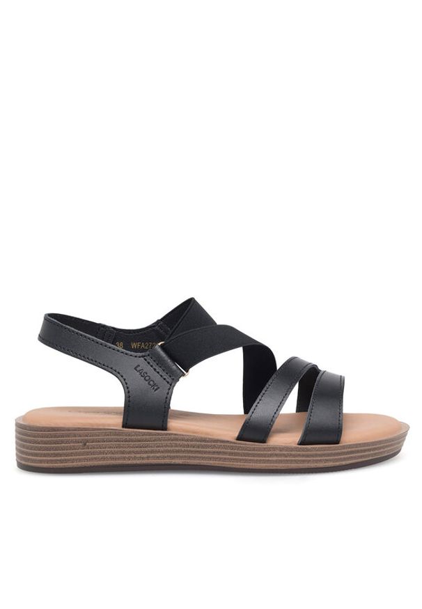Lasocki Sandały WFA2720-4Z Czarny. Kolor: czarny. Materiał: materiał