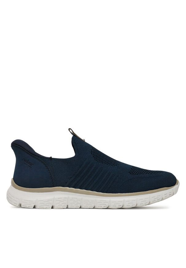 Rieker Sneakersy B6659-14 Granatowy. Kolor: niebieski. Materiał: materiał