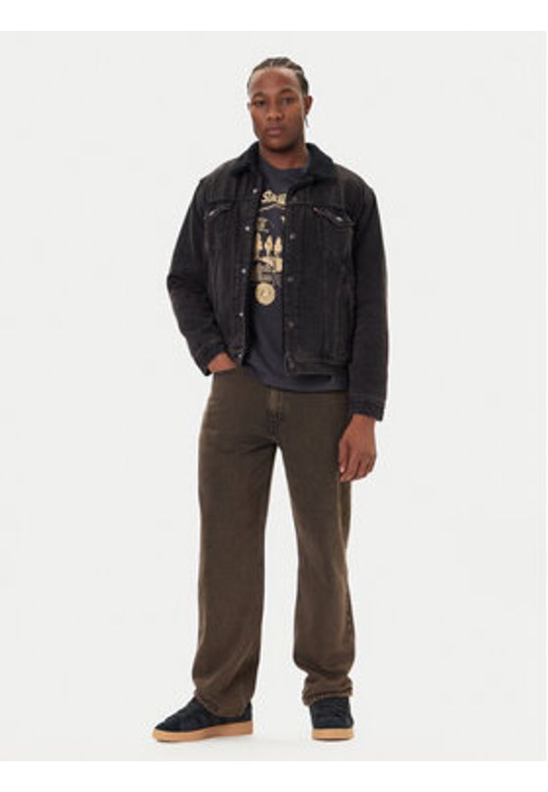 Levi's® Kurtka jeansowa Type III Sherpa 16365-0291 Czarny Regular Fit. Kolor: czarny. Materiał: bawełna
