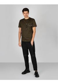 Les Hommes T-shirt Regular | LKT108 703A | Regular Fit T-Shirt | Mężczyzna | Khaki. Okazja: na co dzień. Kolor: brązowy. Materiał: bawełna. Styl: casual #1