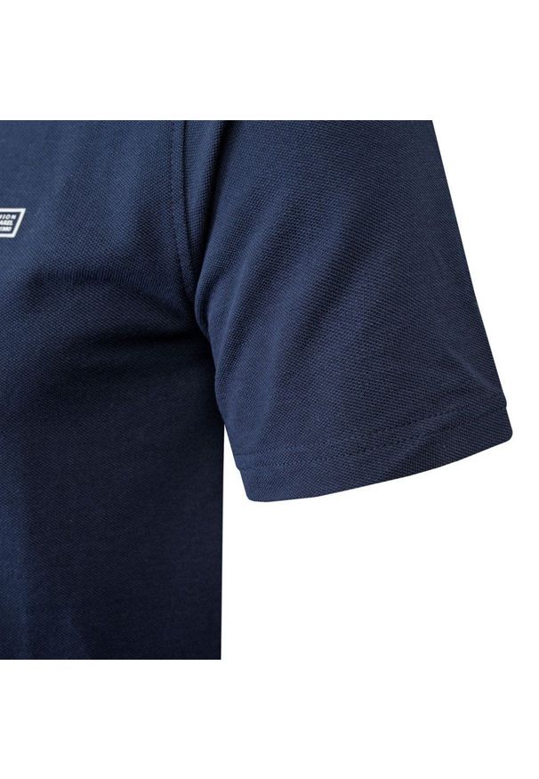 Koszulka Polo - Męska - Pako Jeans - Granatowa, Dekolt na Zamek. Okazja: na co dzień. Typ kołnierza: polo. Kolor: niebieski. Materiał: bawełna. Styl: casual