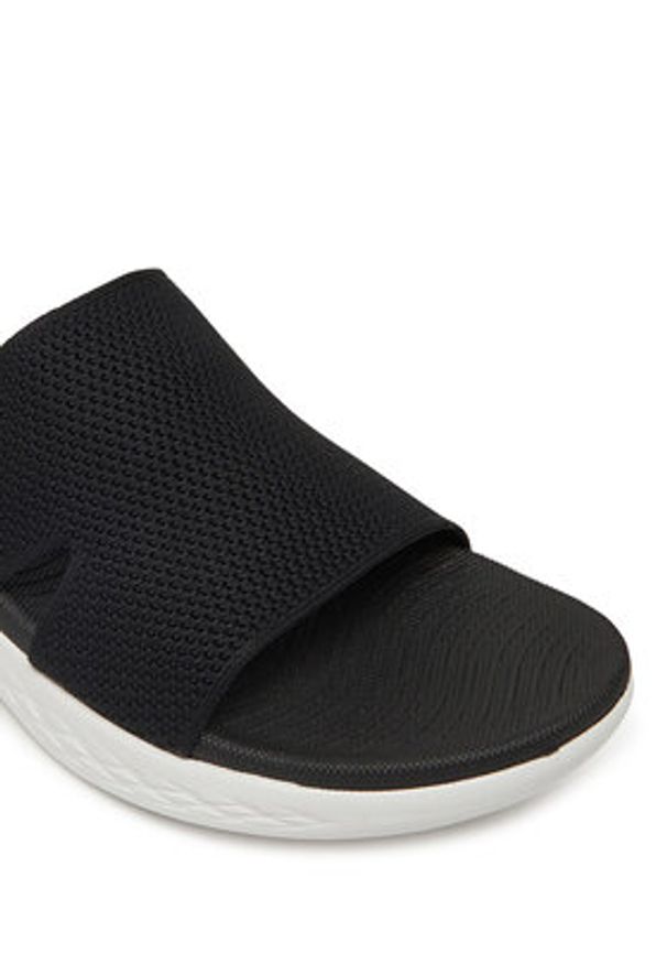 skechers - Skechers Klapki On-The-Go 600-Oceanside 140003/BKW Czarny. Kolor: czarny. Materiał: materiał