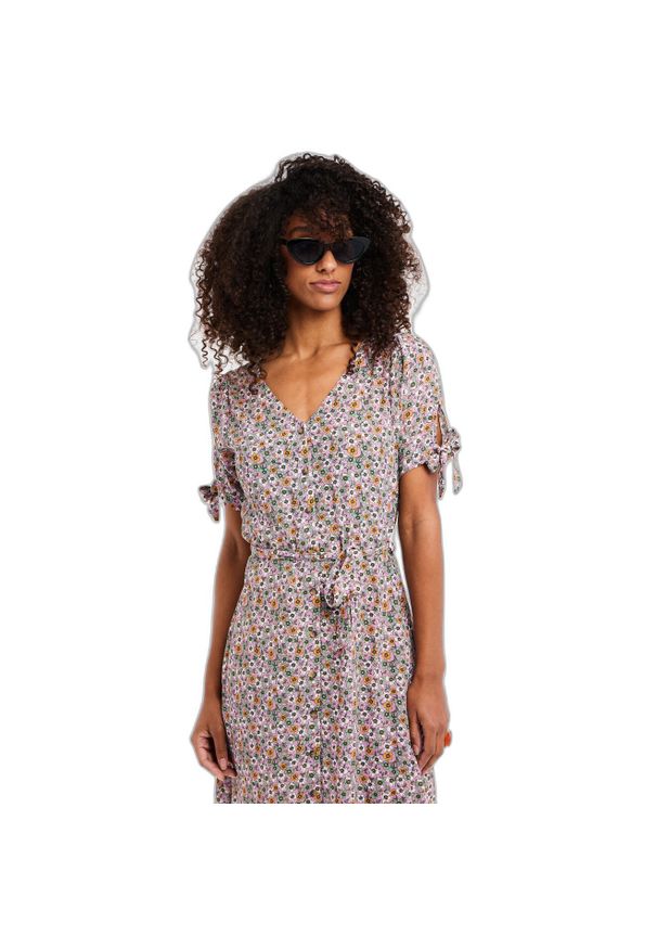 Sukienka damska Protest Prtbanda. Kolor: fioletowy, różowy, wielokolorowy. Wzór: kwiaty. Typ sukienki: sportowe. Styl: sportowy