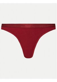 Calvin Klein Underwear Komplet 3 par stringów Thong 3pk 000QD5244E Kolorowy. Materiał: bawełna. Wzór: kolorowy #5