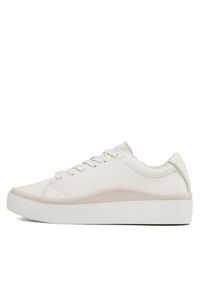 Calvin Klein Sneakersy Cupsole Wave Lace Up HW0HW01349 Beżowy. Kolor: beżowy. Materiał: skóra