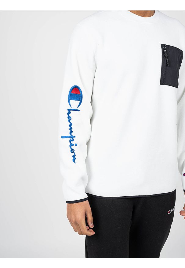 Champion Bluza | 213722 | Mężczyzna | Biały. Okazja: na co dzień. Kolor: biały. Materiał: poliester. Wzór: aplikacja. Styl: casual