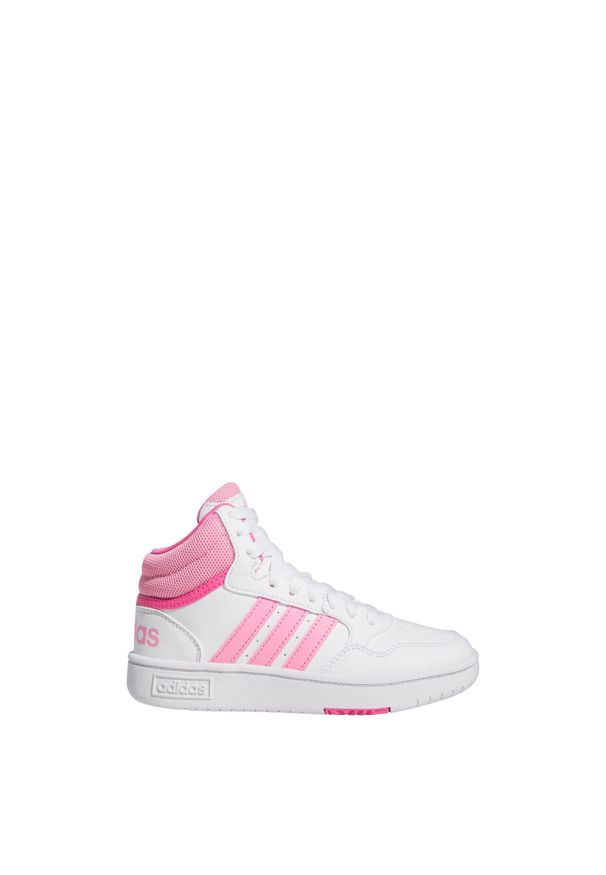 Adidas - Hoops Mid Shoes. Kolor: biały, wielokolorowy, różowy. Sport: tenis