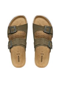 Geox Klapki U Sandal Ghita U159VB 00032 C3009 Khaki. Kolor: brązowy. Materiał: skóra, nubuk #3
