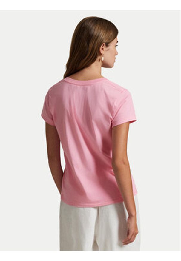 Polo Ralph Lauren T-Shirt 211902403010 Różowy Regular Fit. Typ kołnierza: polo. Kolor: różowy. Materiał: bawełna