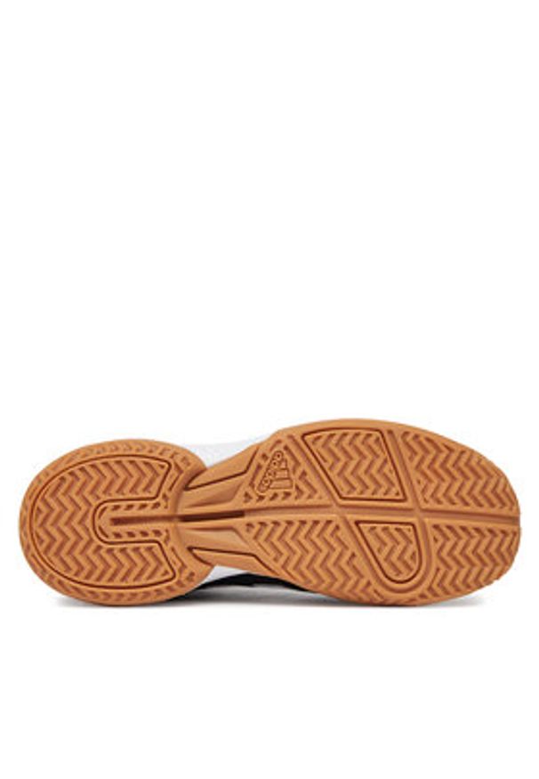 Adidas - adidas Buty halowe Ligra 8 Indoor Shoes Kids JR0744 Czarny. Kolor: czarny. Materiał: materiał
