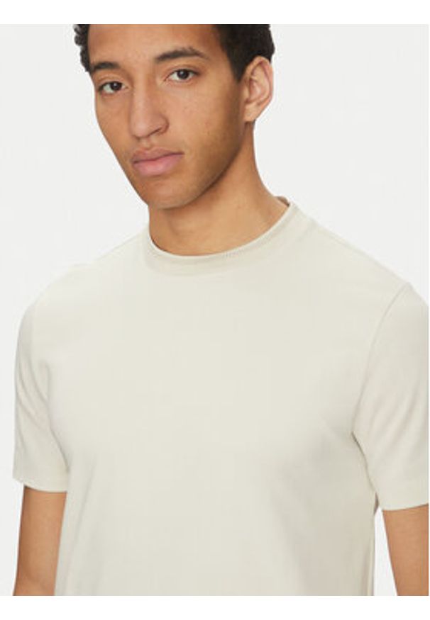 BOSS T-Shirt H-Tessler 199 50531793 Écru Slim Fit. Kolor: kremowy. Materiał: bawełna