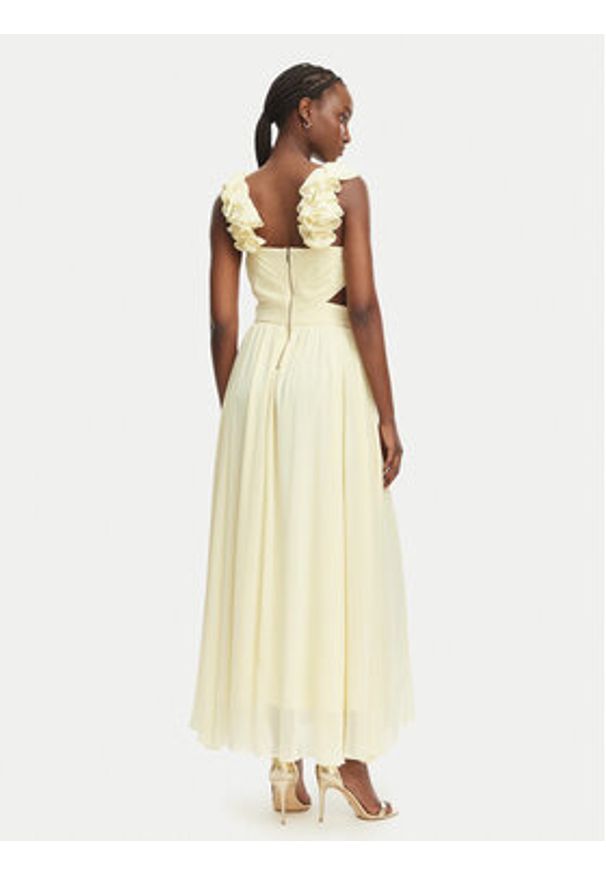 Morgan Sukienka wieczorowa 251-RISSAL Żółty Regular Fit. Kolor: żółty. Materiał: syntetyk. Styl: wizytowy