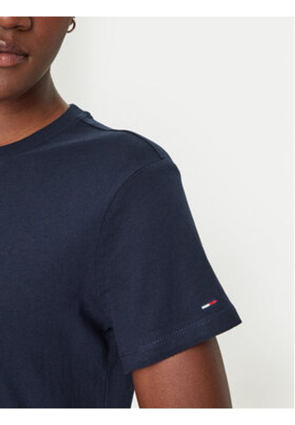 Tommy Jeans T-Shirt DW0DW22277 Granatowy Regular Fit. Kolor: niebieski. Materiał: bawełna