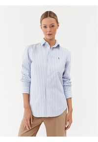 Koszula Polo Ralph Lauren. Typ kołnierza: polo. Kolor: niebieski. Materiał: bawełna #1