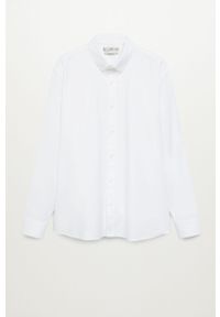 Mango Man - Koszula OXFORD. Okazja: na co dzień. Typ kołnierza: button down. Kolor: biały. Materiał: tkanina, bawełna. Długość rękawa: długi rękaw. Długość: długie. Wzór: gładki. Styl: elegancki, casual #8