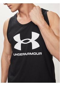 Under Armour Tank top Ua Sportstyle Logo Tank 1382883-001 Czarny Loose Fit. Kolor: czarny. Materiał: bawełna, syntetyk #4
