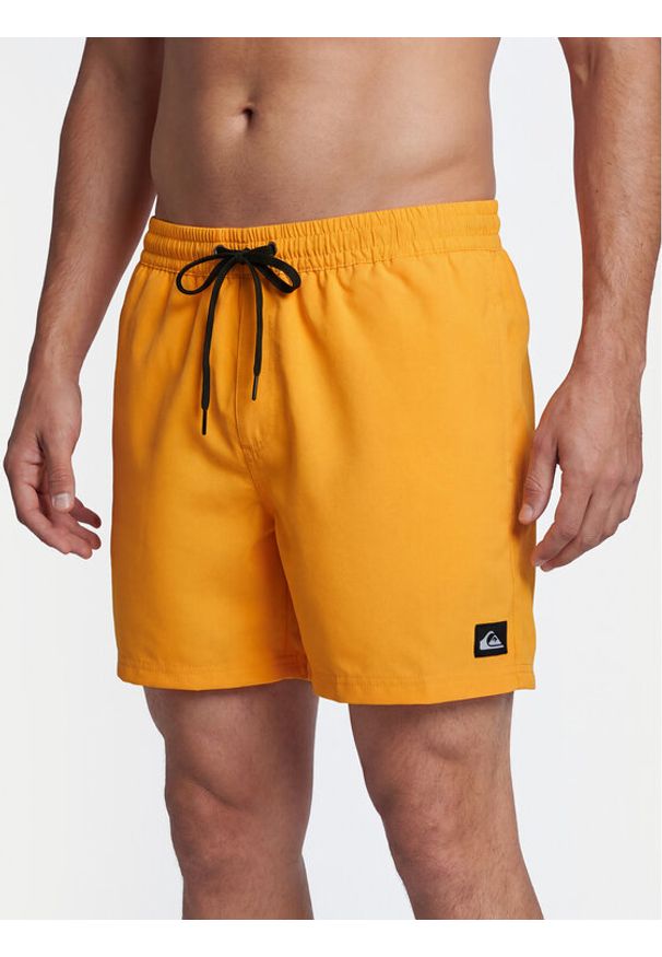 Quiksilver Szorty kąpielowe Everyday Solid Volley 15 EQYJV04120 Żółty Regular Fit. Kolor: żółty. Materiał: syntetyk