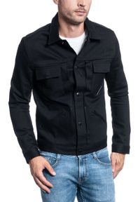 Jack & Jones - JACK & JONES JJIROYAL OVERSHIRT R211 BLACK DENIM 12155119. Kolor: czarny. Materiał: denim