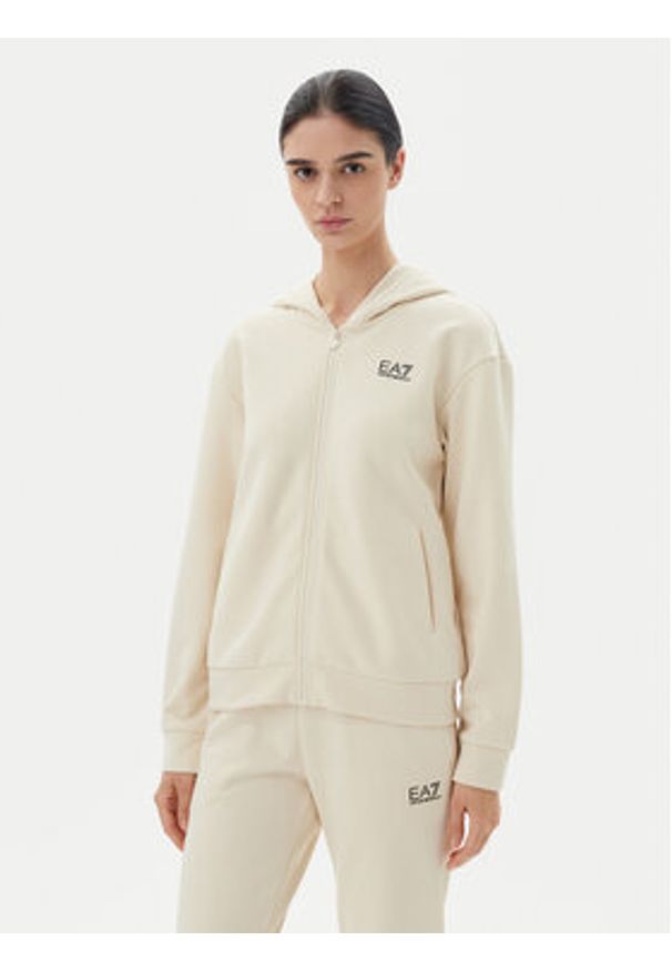 EA7 Emporio Armani Dres 7W000076 AF10443 U1079 Beżowy Regular Fit. Kolor: beżowy. Materiał: syntetyk