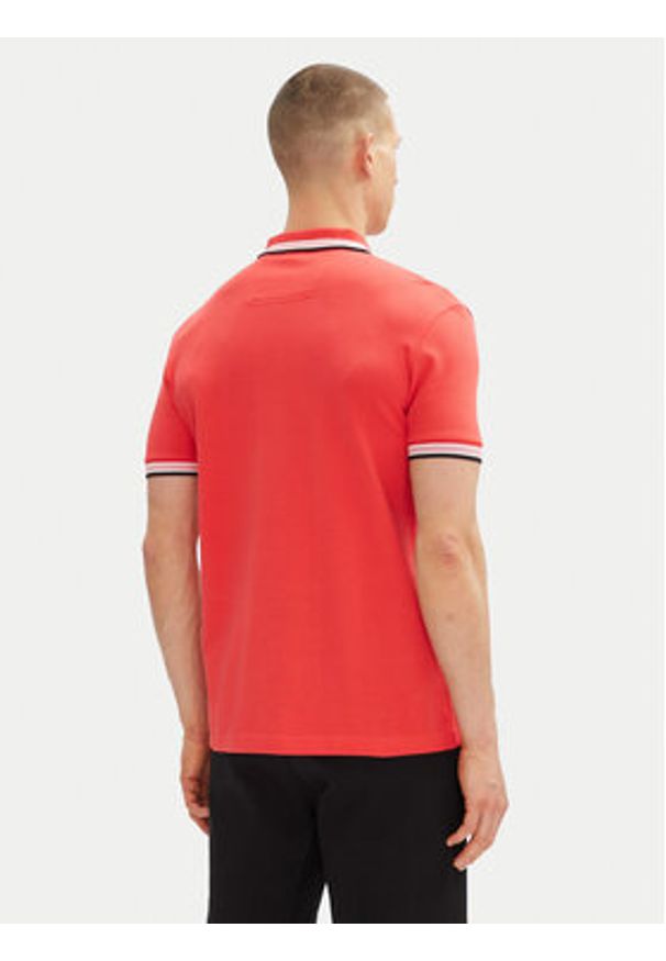BOSS Polo Paddy 50469055 Czerwony Regular Fit. Typ kołnierza: polo. Kolor: czerwony. Materiał: bawełna