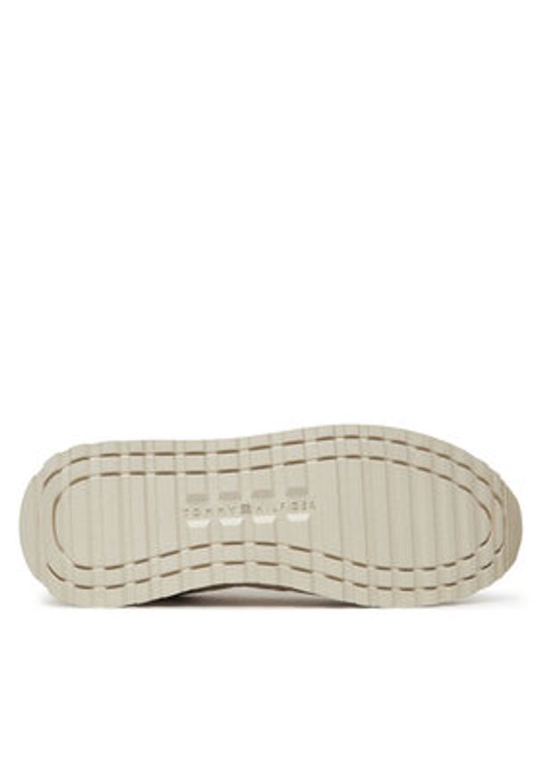 TOMMY HILFIGER - Tommy Hilfiger Sneakersy New Eva Runner Summer Nylon Pop FM0FM05427 Beżowy. Kolor: beżowy. Materiał: zamsz, skóra