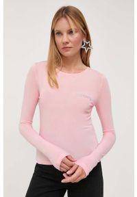 ROTATE - Rotate longsleeve damski kolor różowy. Kolor: różowy. Długość rękawa: długi rękaw. Wzór: aplikacja. Styl: klasyczny #3