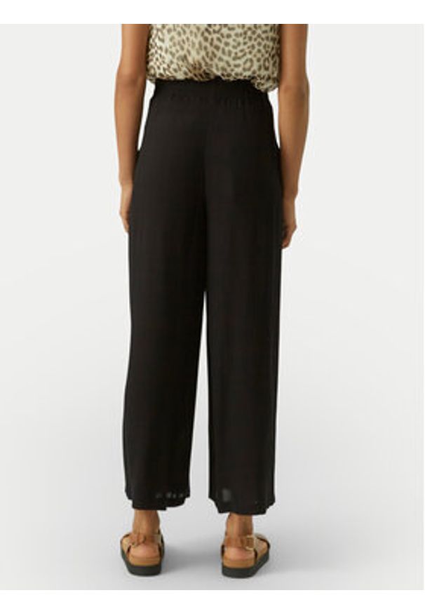Vero Moda Spodnie palazzo Menny 10282478 Czarny Wide Leg. Kolor: czarny. Materiał: wiskoza