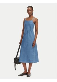 Calvin Klein Jeans Sukienka jeansowa LV047F748G Niebieski jasny Regular Fit. Kolor: niebieski. Materiał: jeans #5