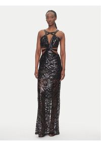 Just Cavalli Sukienka wieczorowa 78PAO951 Czarny Slim Fit. Kolor: czarny. Materiał: syntetyk. Styl: wizytowy