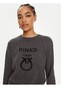 Pinko Sweter Burgos 100414 Y7Z4 Szary Regular Fit. Kolor: szary. Materiał: wełna #5
