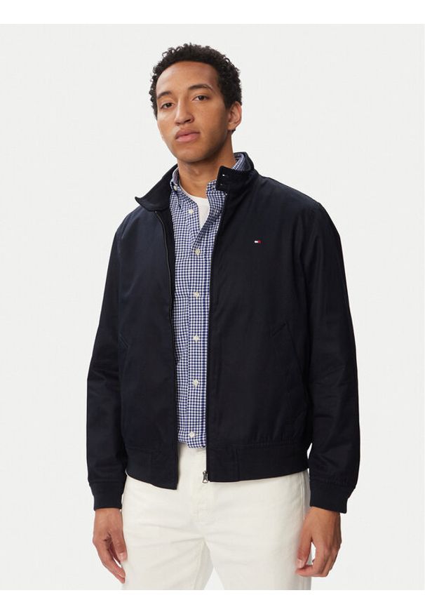 TOMMY HILFIGER - Tommy Hilfiger Kurtka przejściowa Classic Harrington MW0MW43468 Granatowy Regular Fit. Kolor: niebieski. Materiał: bawełna