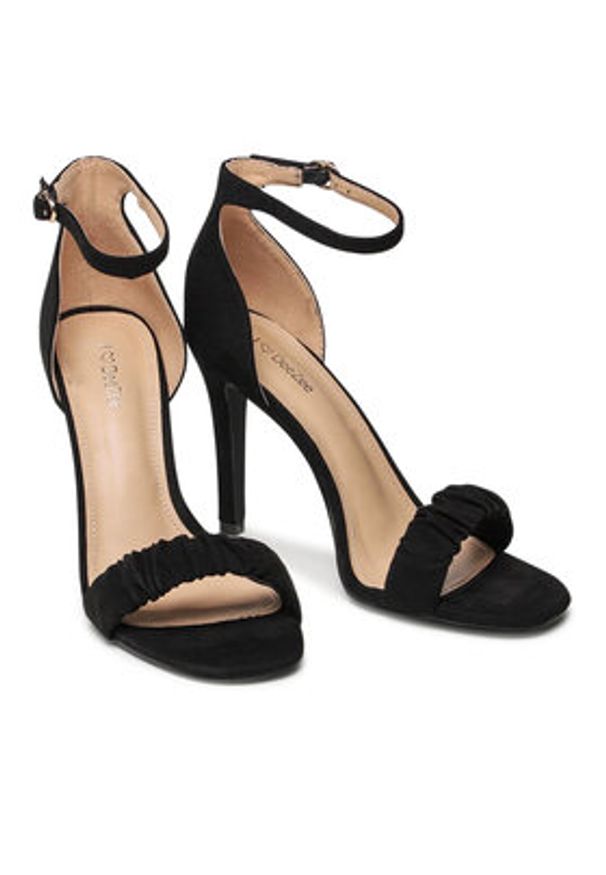 DeeZee Sandały LS5260-08A Czarny. Kolor: czarny. Materiał: materiał