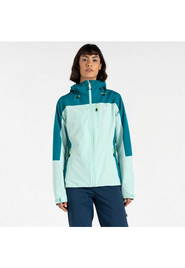 DARE 2B - Kurtka przeciwdeszczowa damska Mountain Series. Kolor: zielony. Materiał: materiał. Sport: turystyka piesza, wspinaczka