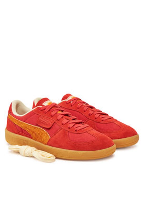 Puma Sneakersy Palermo Weathered 401722 02 Czerwony. Kolor: czerwony. Materiał: zamsz, skóra