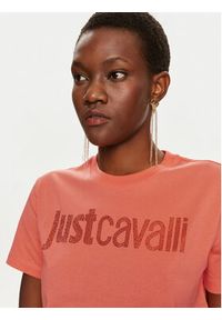 Just Cavalli T-Shirt 76PAHE03 Różowy Regular Fit. Kolor: różowy. Materiał: bawełna #4