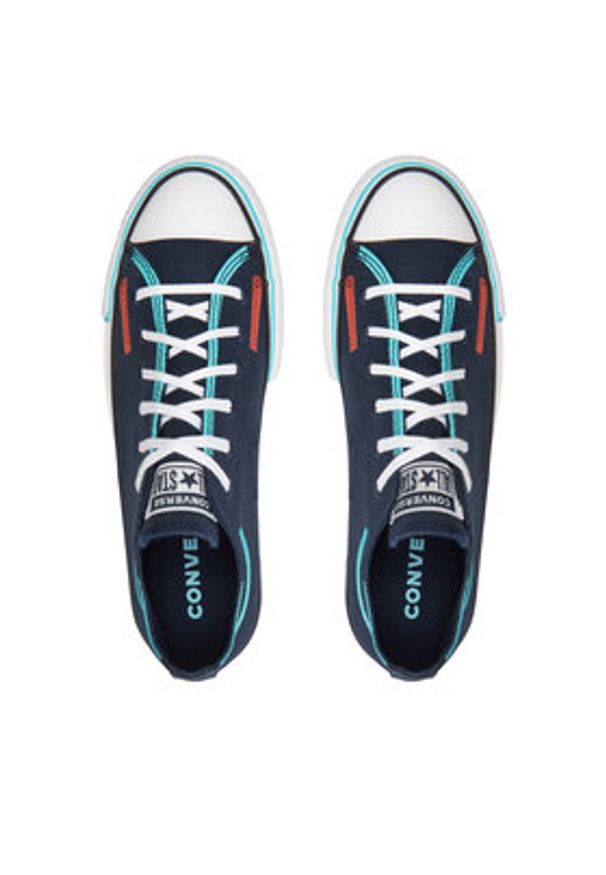 Converse Trampki Chuck Taylor All Star Lift Platform Color Pop Ox A07597C Czarny. Kolor: czarny. Materiał: materiał. Obcas: na platformie