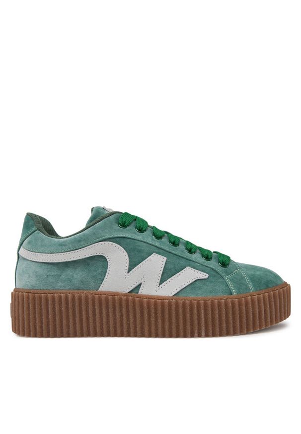 Weekend Max Mara Sneakersy 2515761094600 Zielony. Kolor: zielony. Materiał: zamsz, skóra