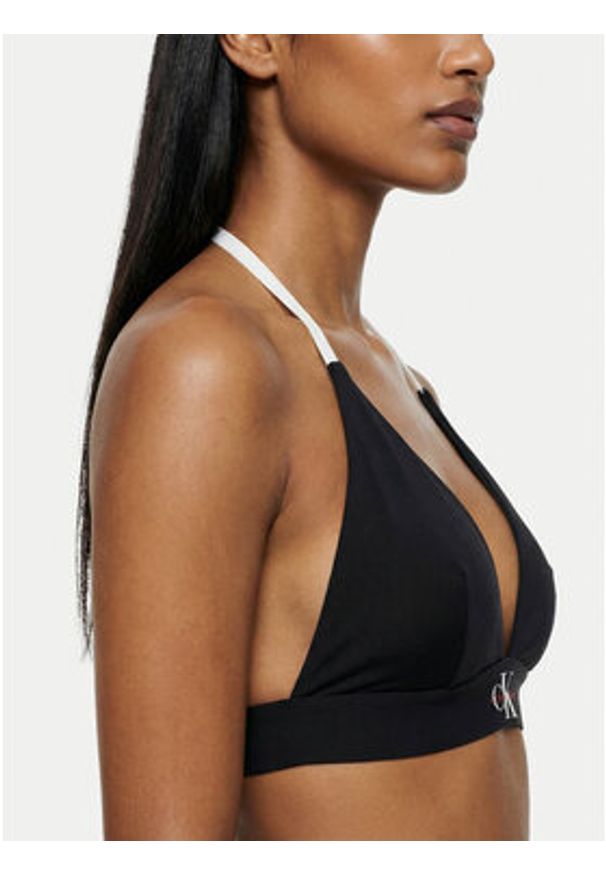 Calvin Klein Swimwear Góra od bikini LV00Q61225 Czarny. Kolor: czarny. Materiał: syntetyk