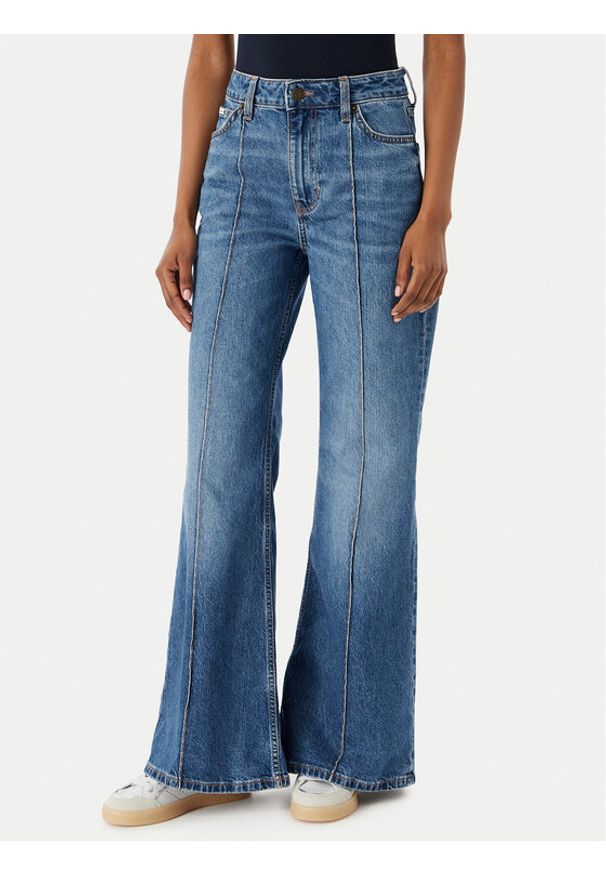 Guess Jeans Jeansy W6RA0R D6334 Niebieski Wide Leg. Kolor: niebieski
