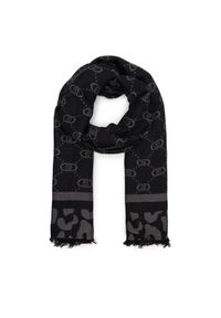 Liu Jo Szalik Stola Jacquard Mon 2F5040 T0300 Czarny. Kolor: czarny. Materiał: wiskoza, materiał